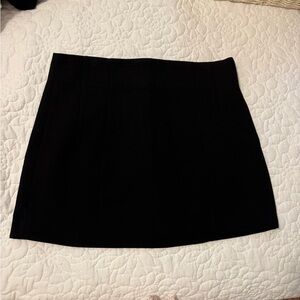 Zara Black A-Line Mini Skirt for Night Out